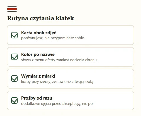 Cztery punkty rutyny czytania zdjęć kontrolnych z magazynu.